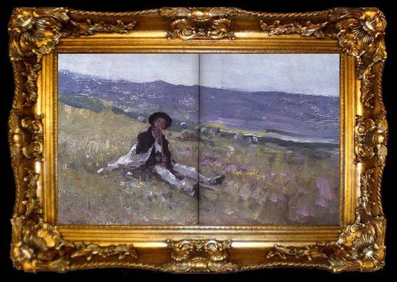framed  Nicolae Grigorescu Young Shepherd, ta009-2